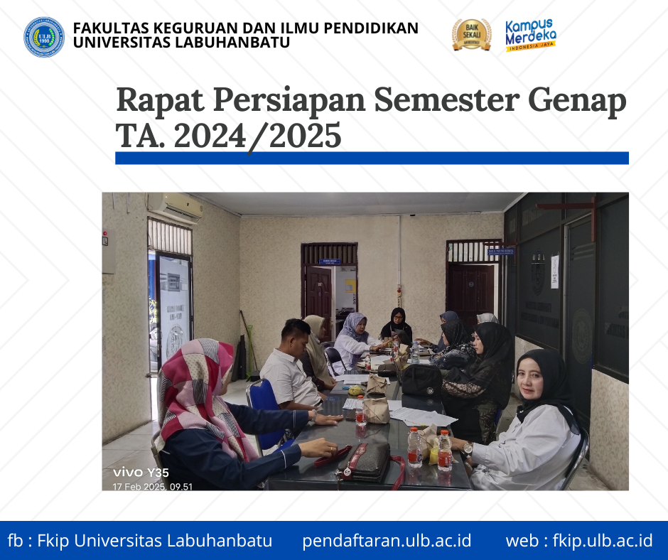 FKIP UNIVERSITAS LABUHANBATU ADAKAN RAPAT PERSIAPAN PERKULIAHAN SEMESTER GENAP TA 2024/2025