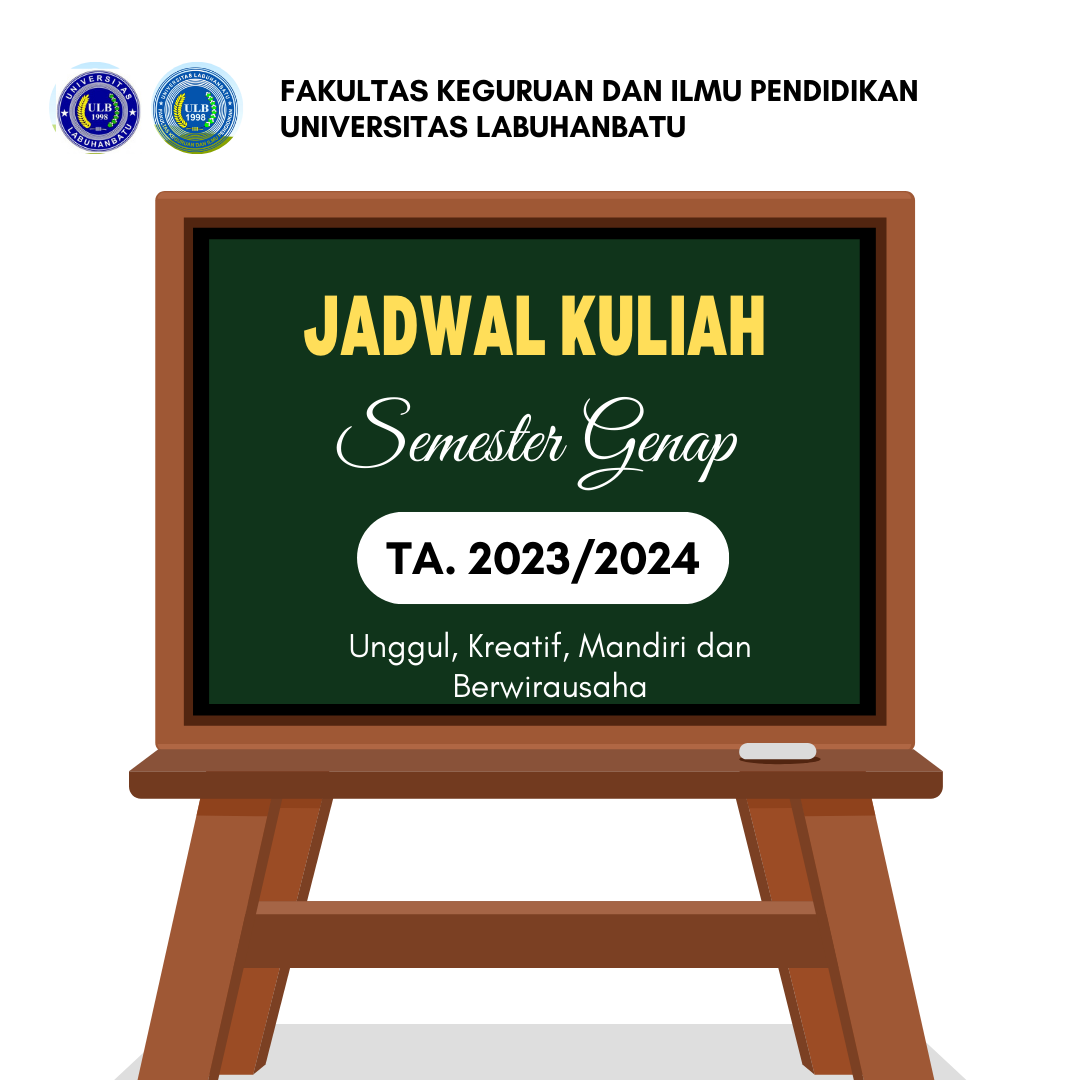 JADWAL KULIAH SEMESTER GENAP TA. 2023/2024