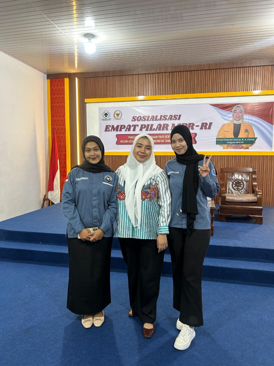 Mahasiswa FKIP mengikuti Sosialisasi Empat Pilar di Kampus Universitas Labuhanbatu (ULB)