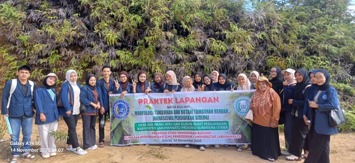 MAHASISWA PRODI PENDIDIKAN BIOLOGI MELAKUKAN PRAKTEK LAPANGAN DI DESA AEK PAING ATAS DAN BUKIT PERJUANGAN