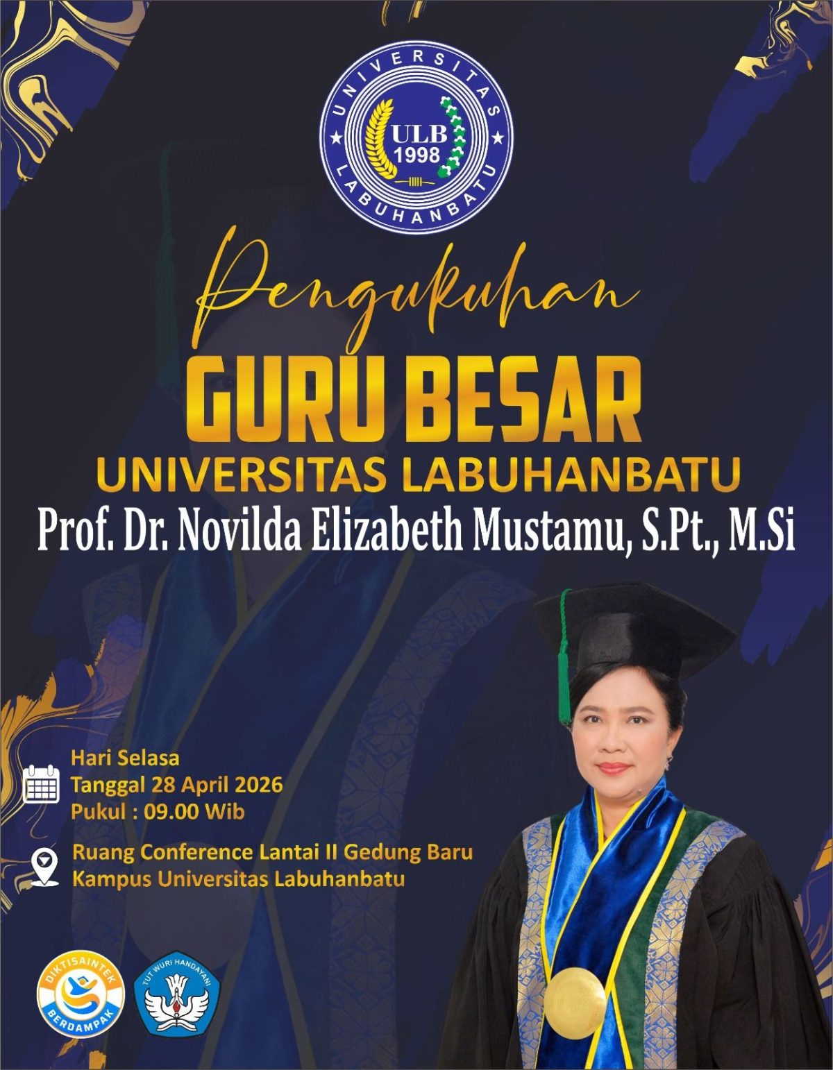 Pengukuhan Guru Besar Bidang Pertanian, Prof. Dr. Novilda Elizabeth Mustamu, S.Pt.,M.Si Dosen Universitas Labuhanbatu