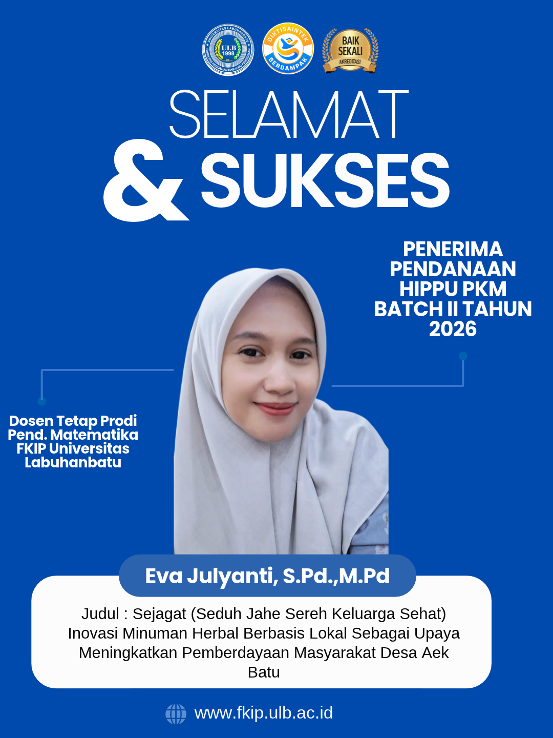 Penerima Pendanaan HIPPU PKM Batch II Tahun 2026 Universitas Labuhanbatu